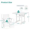 Arceso Patio Table and Chairs Set 5 Pieces, HDPS Weather Resistant Outdoor Dining Set, Square Outdoor Dining Table with 4 Patio Chairs - 2 of 4