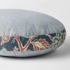16" Round Pillow Chambray with Floral Gusset Blue - Threshold™ Design with Studio McGee - 4 of 4