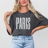 Simply Sage Market Women's Paris France Distressed Short Sleeve Garment Dyed Tee - 2 of 3