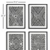 Plum & Post Achromatic Geometric Prints, Set Of 4 - 2 of 4