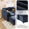 126" Modular U-Shaped Sectional Sofa Bed with Storage Seat & Faux Double-Layer Cushions - 3 of 4