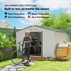 11' x 9' Metal Storage Shed Garden Tool House with Double Sliding Doors, 4 Air Vents for Backyard, Patio - 4 of 4