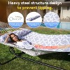 Mastgoal 2-Person Cotton Rope Double Hammock with Stand, Removable Polyester Pad, 500LBS Capacity - 4 of 4