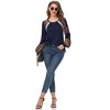 Clearlove Women's Leopard Print Tunic Tops Casual Color Block Blouse Long Sleeve T Shirt - 4 of 4