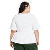 Women's Short Sleeve Smocked T-Shirt - Sandy Liang x Target White - 2 of 3