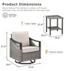 Buenhomino Outdoor Patio Furniture Sets, All-Weather PE Wicker Seating with Swivel Chairs, Sofas, Ottomans & Tables for Garden, Deck & Porch - 4 of 4