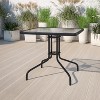 Emma and Oliver 31.5" Square Tempered Glass Metal Table - image 2 of 4