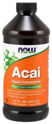 Acai Liquid Concentrate 100% Pure by Now Foods  -  16 oz Liquid
