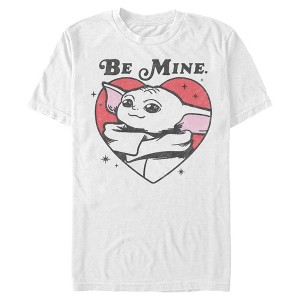 Men's Star Wars The Mandalorian Valentine's Day Grogu Be Mine T-Shirt - 1 of 4