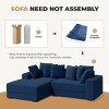 MOONMISS 110"L-Shape Modern Sectional Cloud Sofa with Chaise, Extra Large Sleeper Couches Corduroy with 8pcs Pillows for Living Room, Bedroom - 4 of 4
