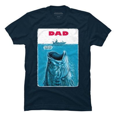 Men's Design By Humans Dad Needs a Bigger Bass Fishing Boat By MudgeStudios T-Shirt