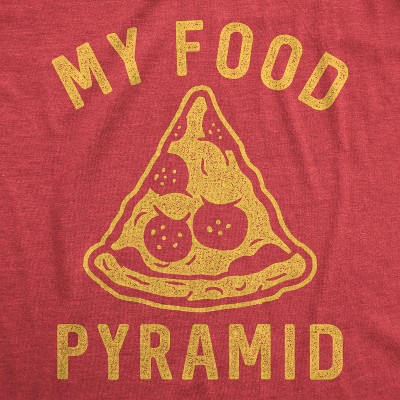 Мужские футболки Crazy Dog T-Shirts, Inc. Mens Funny T Shirts My Food Pyramid Sarcastic Pizza Graphic Novelty Tee For Men - Crazy Dog Men's T Shirt For Foodies Red XXL — фото 2
