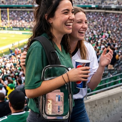 Сумки Garnen Clear Bag For Stadium Events, Clear Crossbody Bag For Stadium, Clear Crossbody Purse for Concerts Festival, Stadium Bag With Zipper and Strap — фото 2