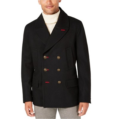 Tallia Mens Bee button Pea Coat