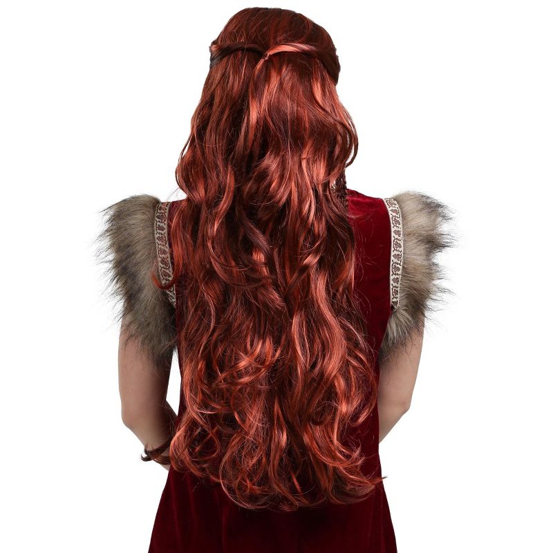 HalloweenCostumes.com  Women Red Viking Wig for Women, Orange, 2 of 4