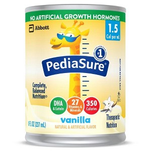 Pediasure 1.5 Cal Nutrition Liquid, Vanilla, 8 fl oz, 24 Count - 1 of 3