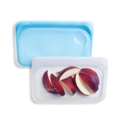 stasher 2pk Snack Clear/Ocean