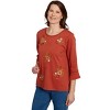 Tossed Floral Flutter Sleeve Top - 3 of 4