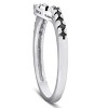 Pompeii3 1/4ct Black Diamond Curved Ring 14k White Gold - 2 of 4