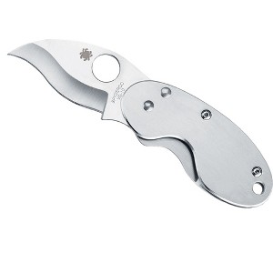 Spyderco Cricket Stainless Steel Folding Pocket Knife with 1.88" VG-10 Reverse "S" Blade | Get Secure Grip with the Stainless Steel Handle - 1 of 4