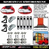 SNAP-LOC E-Track Single Truck Trailer 6-Pack Tie-Down Anchor Kit with 2 in x 16 ft Ratchet Straps 4,400 lb Plus Rings Hooks - 2 of 4