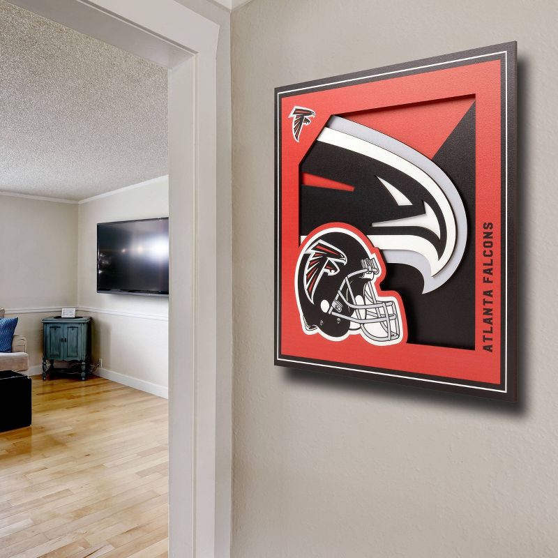 NFL Atlanta Falcons 3D Logo Series Wall Art - 12&#34;x12&#34;, 3 of 5