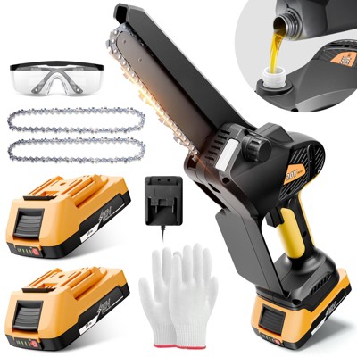 SUGIFT Lightweight 8‑Inch Cordless Mini Chainsaw with Safety Lock for Fast One‑Handed Wood Cutting