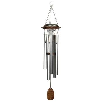 Woodstock Wind Chimes For Outside, Garden Décor, Outdoor & Patio Décor, 29", Moonlight Solar Chime Wind Chimes