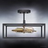 Urban Ambiance Luxury Modern Farmhouse Farmhouse Ceiling Light,  9-3/8" x 17-1/4",  Charcoal Finish, UHP2800 - 4 of 4