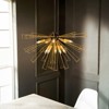 Rennnsan Traveth 33"W 10-Light Sputnik Dandelion Industrial Dimmable Chandelier in Black - 4 of 4