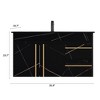 35.4" Wall-Mounted Bathroom Vanity with Faux Marble Top, Undermount Ceramic Sink, Floating Cabinet (Faucet Not Included) - 3 of 4