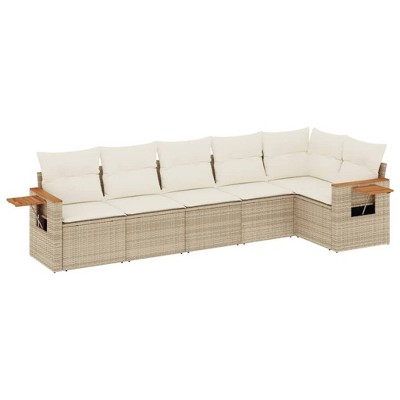 vidaXL Garden Sofa Set Beige and cream
