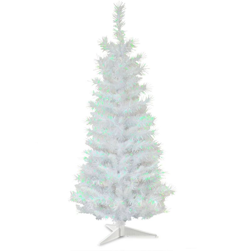 3ft National Tree Company White Tinsel Artificial Pencil Tree, 1 of 3