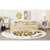 NicBex Twin Size Montessori Toddler Bed Wooden Floor Bed for Kids,Children's Floor Bed with Support Slat,Fence&Door,Safe&Formaldehyde-free - 3 of 4
