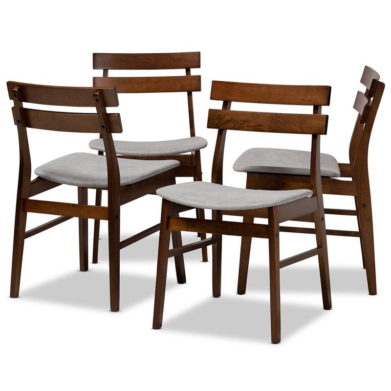 Set of 4 Devlin Upholstered Wood Dining Chairs - Baxton Studio, 1 of 7