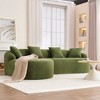 98.8'' Chenille Compression Modular L-Shaped Sectional Sofa with Curved Chaise, High-Density Sponge and 4 Accent Pillows - 3 of 4