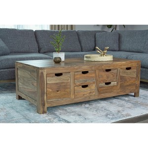 6-Drawer Coffee Table ¨C Timeless Rustic Storage for Living Room - 1 of 4