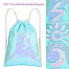 Generic Sparkly Drawstring Backpack Mermaid Sequin Dance Bag Sports Gym B - 2 of 4