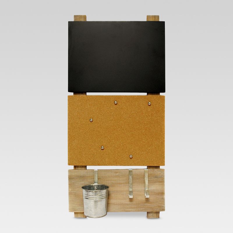 Bulletin Board with Chalkboard and Hooks - Threshold&#8482;, 1 of 6