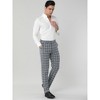 Lars Amadeus Men's Dress Plaid Pants Slim Fit Flat Front Check Chino Pants Trousers - 3 of 4