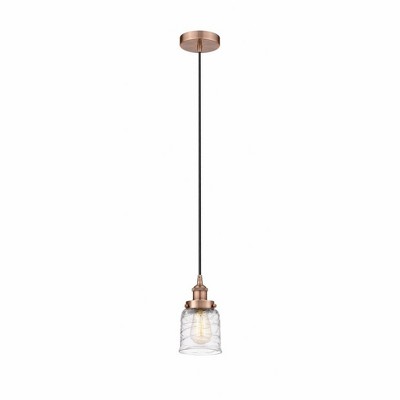 Bell - 1 Light Cord Hung Mini Pendant In Modern Style-9.5 Inches Tall and 5 Inches Wide