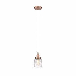 Bell - 1 Light Cord Hung Mini Pendant In Modern Style-9.5 Inches Tall and 5 Inches Wide - 1 of 1
