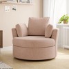 SEVOBAL Oversized Round Chair Lounge Chaise Indoor Sleeper Sofa Couch Bed Fluffy Boneless for Reading Living Room No Assembe, Pink, 42.1"*42.1"*34.2" - 2 of 4