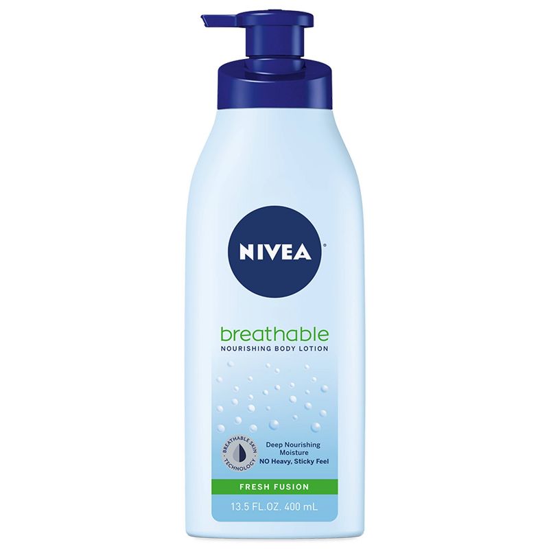 NIVEA Breathable Fresh Fusion Scented Body Lotion for Dry Skin - 13.5 fl oz, 1 of 15