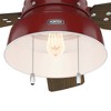 Hunter 52" Mill Valley Lighted Ceiling Fan Barn Red Finish - Industrial Rustic Design with LED Light Kit Included - 4 of 4
