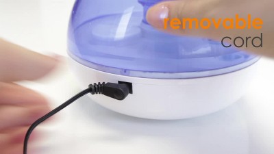 Compact Blue and White Ultrasonic Cool Mist Humidifier