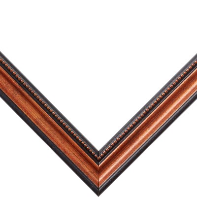 Victorian Copper and Black Wall Picture Frame with White Mat