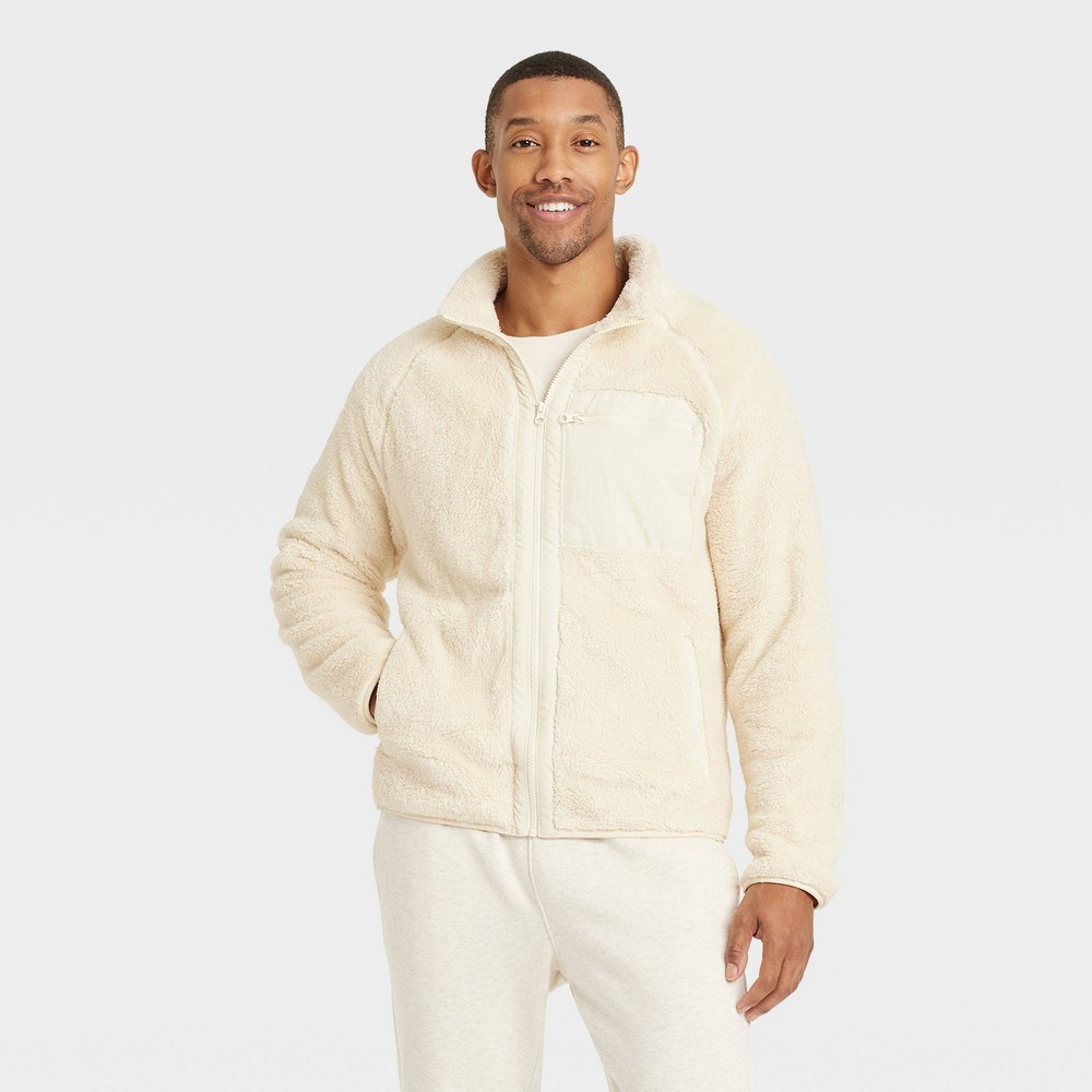 Men's Zip-Up Sweatshirt - Goodfellow & Co™ Cream L
