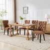 Gulches Coffee Linen Dining Chairs Set of 2 with Nailhead Trim - 3 of 4