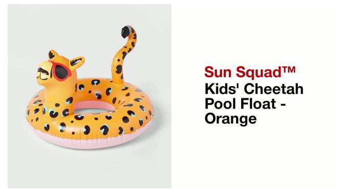 Kids&#39; Cheetah Pool Float Orange - Sun Squad&#8482;, 2 of 6, play video